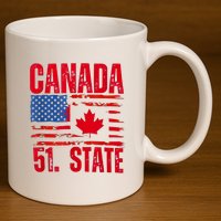 Never 51st State Canada Flag 11oz C Handle Ceramic Mug