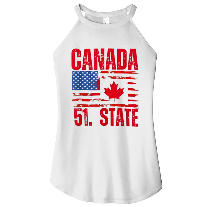 Never 51st State Canada Flag Women's Perfect Tri Rocker Tank