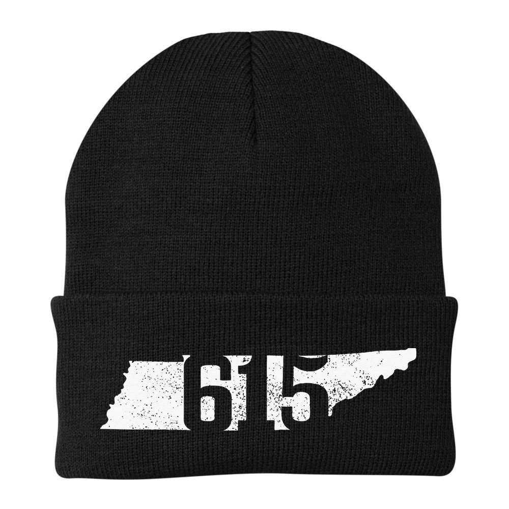 Nashville 615 Area Code Tennessee State Map Pride Music City Beanie