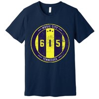 Nashville 615 Designer Round Badge - Tennessee Star Premium T-Shirt