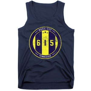 Nashville 615 Designer Round Badge - Tennessee Star Tank Top