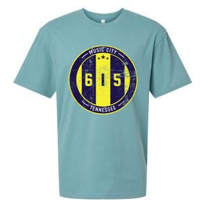 Nashville 615 Designer Round Badge - Tennessee Star Sueded Cloud Jersey T-Shirt