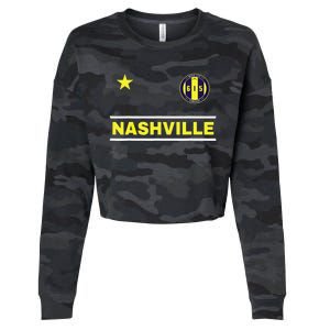 Nashville 615 Designer Round Badge - Tennessee Cropped Pullover Crew