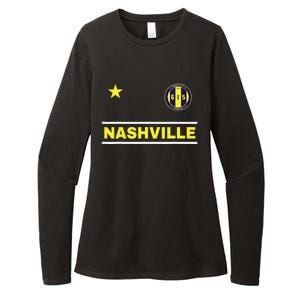 Nashville 615 Designer Round Badge - Tennessee Womens CVC Long Sleeve Shirt