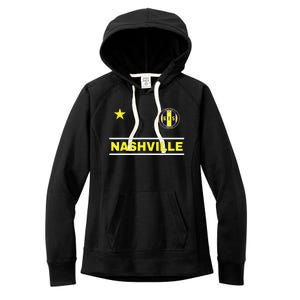 Nashville 615 Designer Round Badge - Tennessee Women's Fleece Hoodie