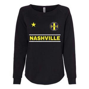 Nashville 615 Designer Round Badge - Tennessee Womens California Wash Sweatshirt