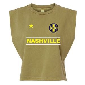 Nashville 615 Designer Round Badge - Tennessee Garment-Dyed Women's Muscle Tee