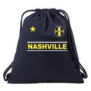 Nashville 615 Designer Round Badge - Tennessee Drawstring Bag