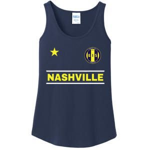 Nashville 615 Designer Round Badge - Tennessee Ladies Essential Tank