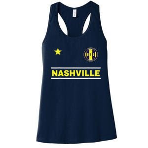 Nashville 615 Designer Round Badge - Tennessee Women's Racerback Tank