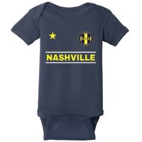 Nashville 615 Designer Round Badge - Tennessee Baby Bodysuit