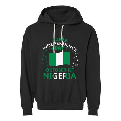 Nigeria 64th Independence Day Nigerian Pride Nigeria Flag Garment-Dyed Fleece Hoodie