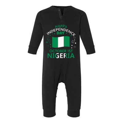 Nigeria 64th Independence Day Nigerian Pride Nigeria Flag Infant Fleece One Piece