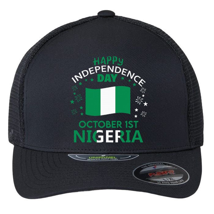 Nigeria 64th Independence Day Nigerian Pride Nigeria Flag Flexfit Unipanel Trucker Cap