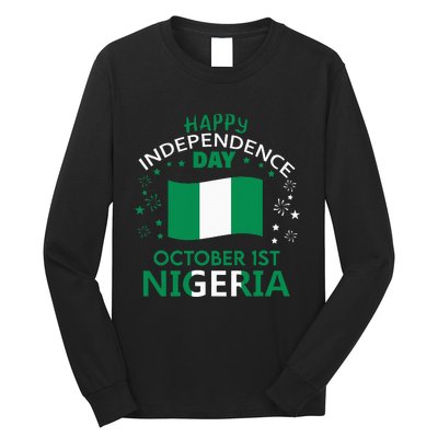 Nigeria 64th Independence Day Nigerian Pride Nigeria Flag Long Sleeve Shirt