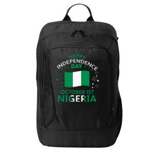 Nigeria 64th Independence Day Nigerian Pride Nigeria Flag City Backpack