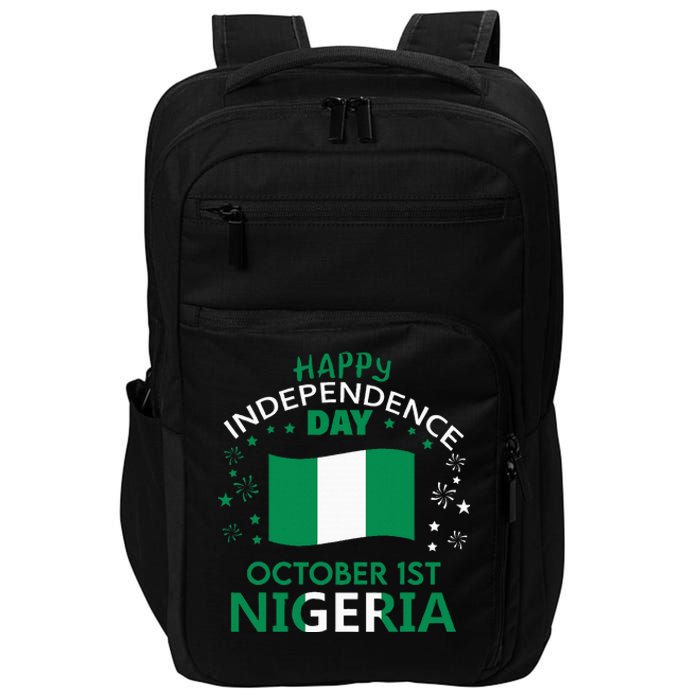 Nigeria 64th Independence Day Nigerian Pride Nigeria Flag Impact Tech Backpack