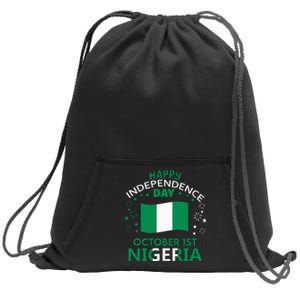 Nigeria 64th Independence Day Nigerian Pride Nigeria Flag Sweatshirt Cinch Pack Bag