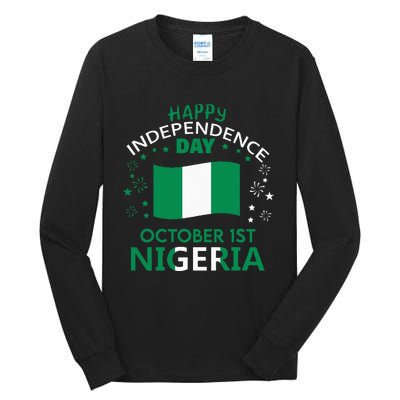 Nigeria 64th Independence Day Nigerian Pride Nigeria Flag Tall Long Sleeve T-Shirt