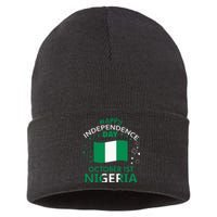 Nigeria 64th Independence Day Nigerian Pride Nigeria Flag Sustainable Knit Beanie