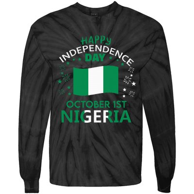 Nigeria 64th Independence Day Nigerian Pride Nigeria Flag Tie-Dye Long Sleeve Shirt