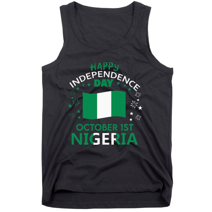 Nigeria 64th Independence Day Nigerian Pride Nigeria Flag Tank Top