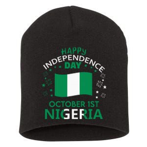 Nigeria 64th Independence Day Nigerian Pride Nigeria Flag Short Acrylic Beanie