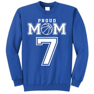 Number 7 Custom Proud Basketball Mom Personalized Gift Sweatshirt