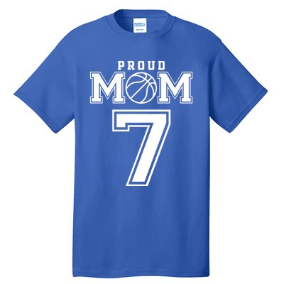 Number 7 Custom Proud Basketball Mom Personalized Gift Tall T-Shirt