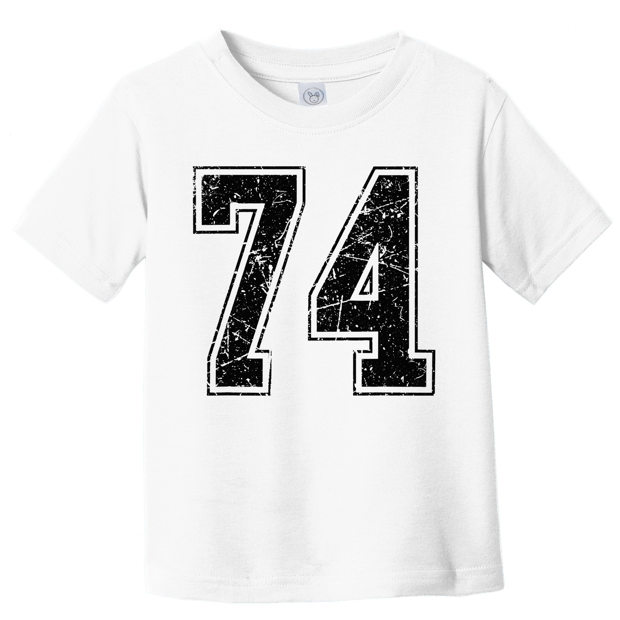 Number 74 Distressed Grunge Vintage Jersey Team Fan Toddler T-Shirt