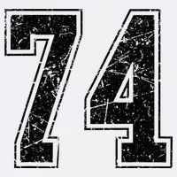 Number 74 Distressed Grunge Vintage Jersey Team Fan Kids T-Shirt