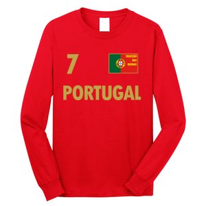 Number 7 Portugal Soccer Jersey Portuguese Football Men Women Long Sleeve Shirt