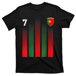 Number 7 Portugal Soccer Jersey Portuguese Football T-Shirt