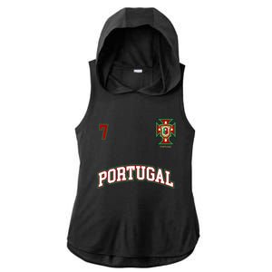 Number 7 Portugal Soccer Jersey Portuguese Football Men Women Ladies PosiCharge Tri-Blend Wicking Draft Hoodie Tank