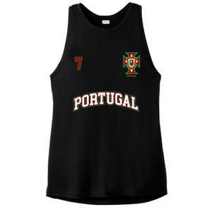 Number 7 Portugal Soccer Jersey Portuguese Football Men Women Ladies PosiCharge Tri-Blend Wicking Tank