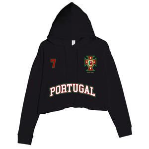 Number 7 Portugal Soccer Jersey Portuguese Football Men Women Crop Fleece Hoodie