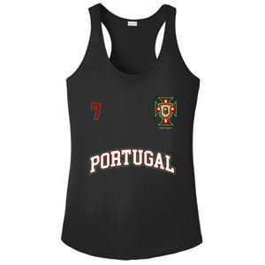 Number 7 Portugal Soccer Jersey Portuguese Football Men Women Ladies PosiCharge Competitor Racerback Tank