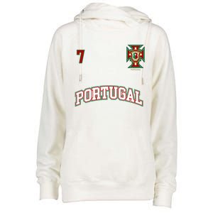 Number 7 Portugal Soccer Jersey Portuguese Football Men Women Womens Funnel Neck Pullover Hood