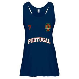 Number 7 Portugal Soccer Jersey Portuguese Football Men Women Ladies Essential Flowy Tank