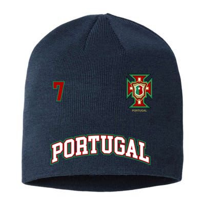 Number 7 Portugal Soccer Jersey Portuguese Football Men Women Sustainable Beanie