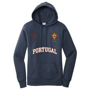 Number 7 Portugal Soccer Jersey Portuguese Football Men Women Women's Pullover Hoodie