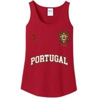 Number 7 Portugal Soccer Jersey Portuguese Football Men Women Ladies Essential Tank