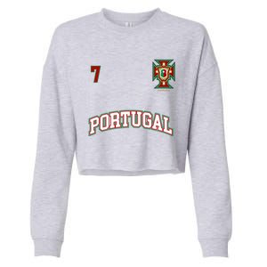 Number 7 Portugal Soccer Jersey Portuguese Football Men Women Cropped Pullover Crew