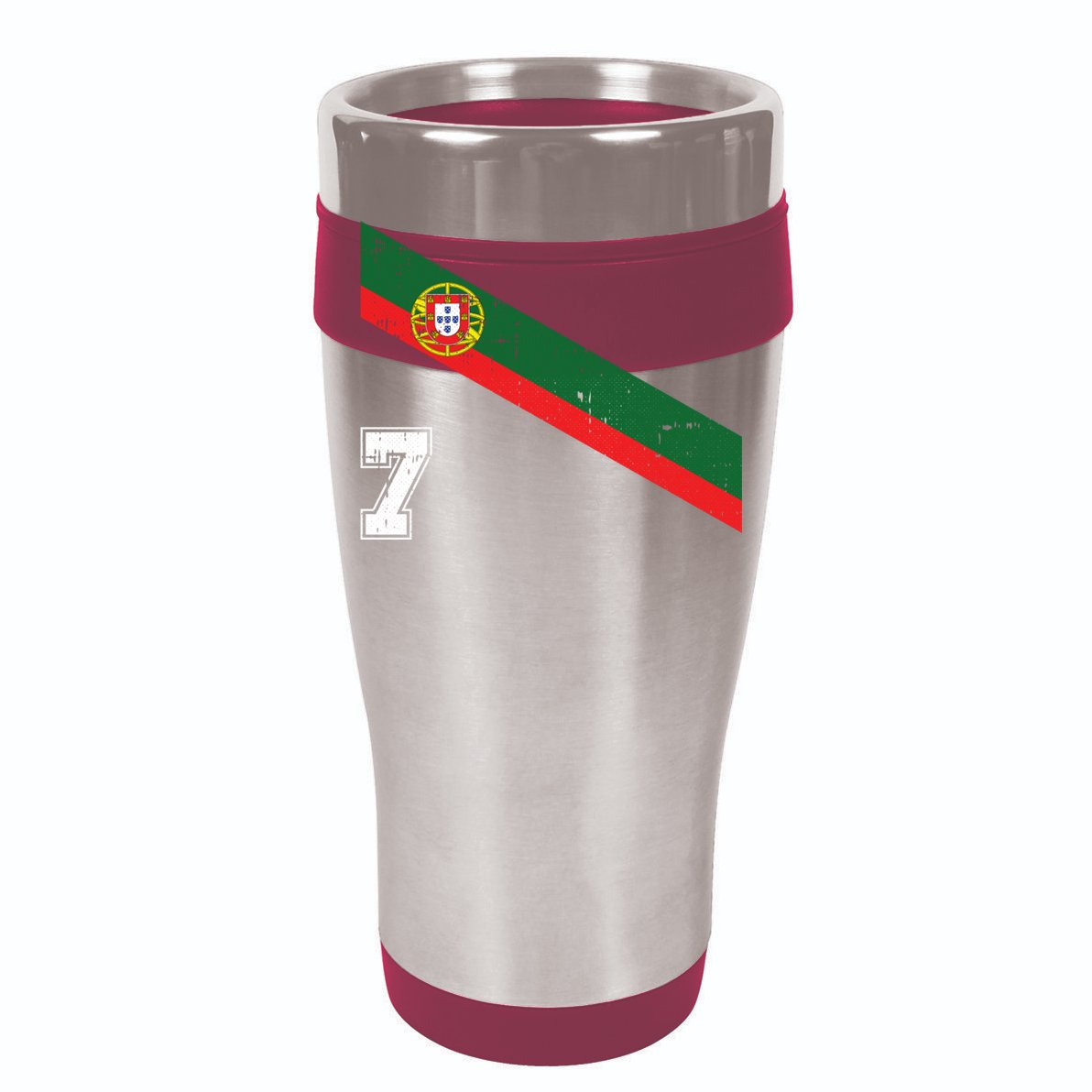 Number 7 Portugal Soccer Jersey Portuguese Football Men Women Cooling Performance Long Sleeve Crew