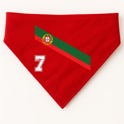 Number 7 Portugal Soccer Jersey Portuguese Football Men Women USA-Made Doggie Bandana