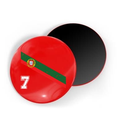 Number 7 Portugal Soccer Jersey Portuguese Football Men Women Magnet