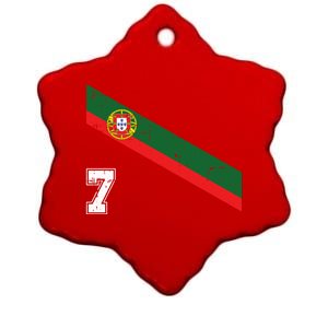 Number 7 Portugal Soccer Jersey Portuguese Football Men Women Ceramic Star Ornament