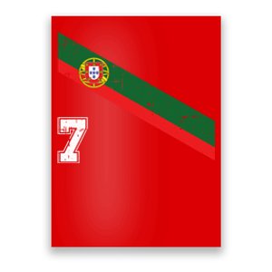 Number 7 Portugal Soccer Jersey Portuguese Football Men Women Poster