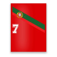 Number 7 Portugal Soccer Jersey Portuguese Football Men Women Poster