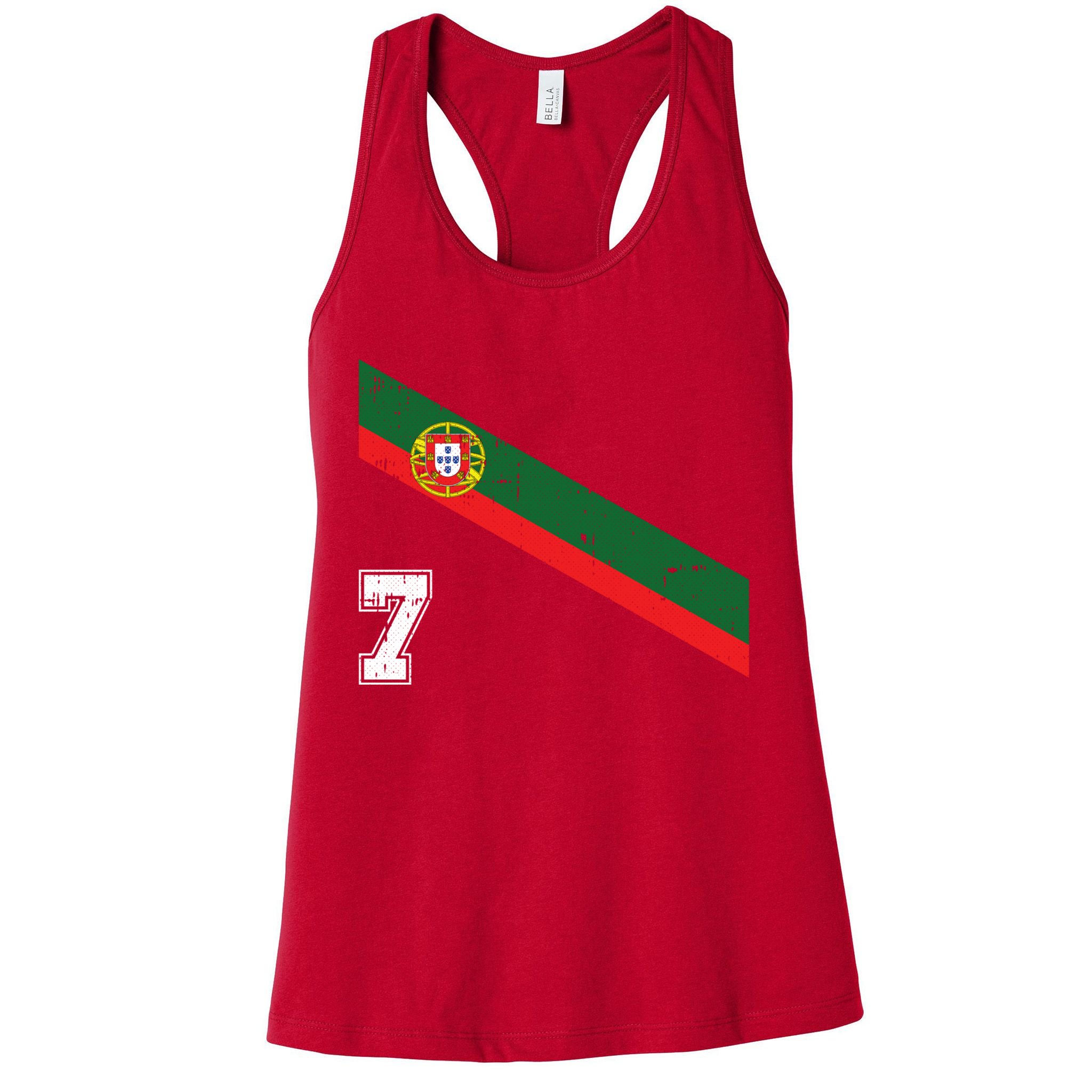 Number 7 Portugal Soccer Jersey Portuguese Football Men Women Womens Tank Top
